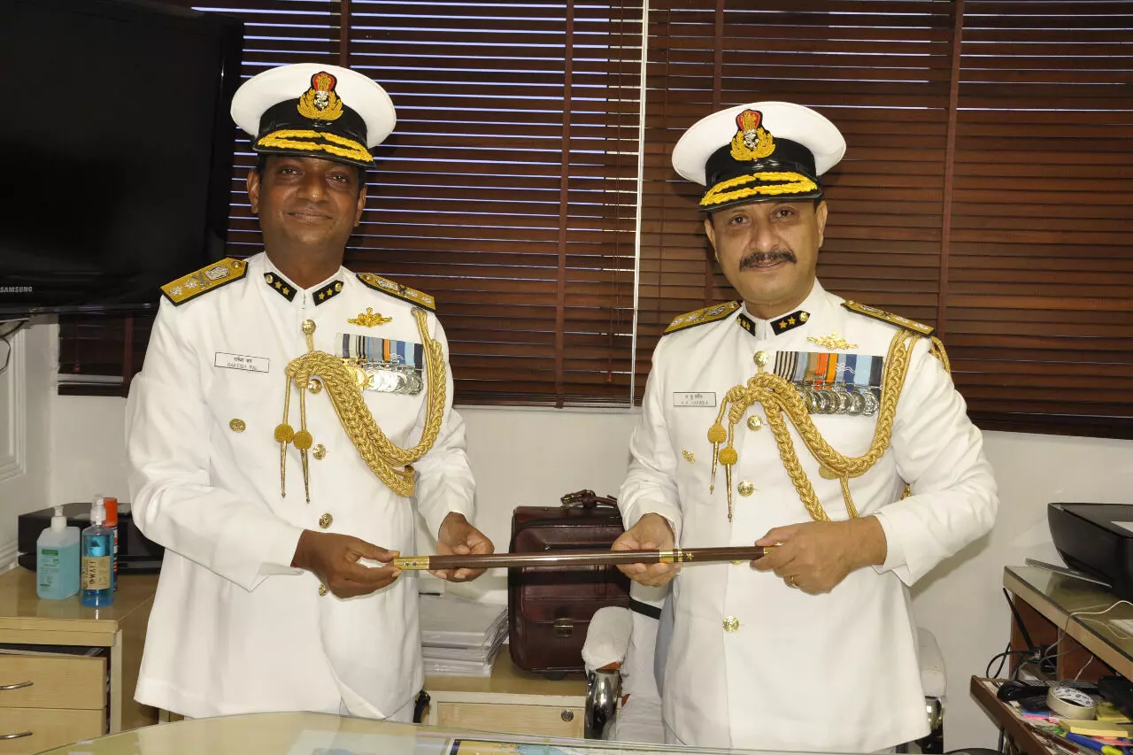 Inspector General Anil Kumar Harbola assumed the command of Indian Coast Guard Region North West