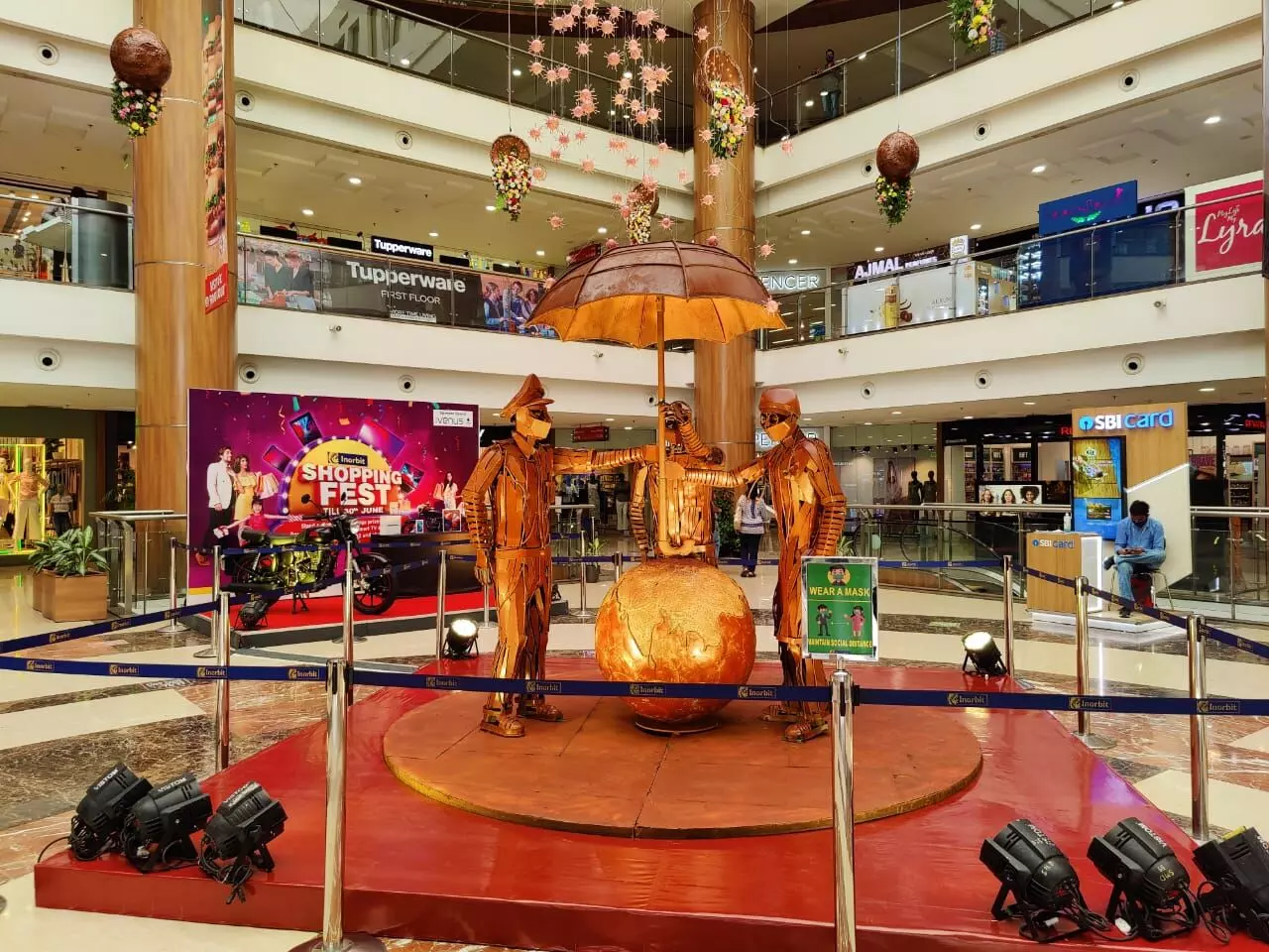 Inorbit Mall Vadodara unveils 12ft creative art sculpture The Protectors to recognize covid warriors