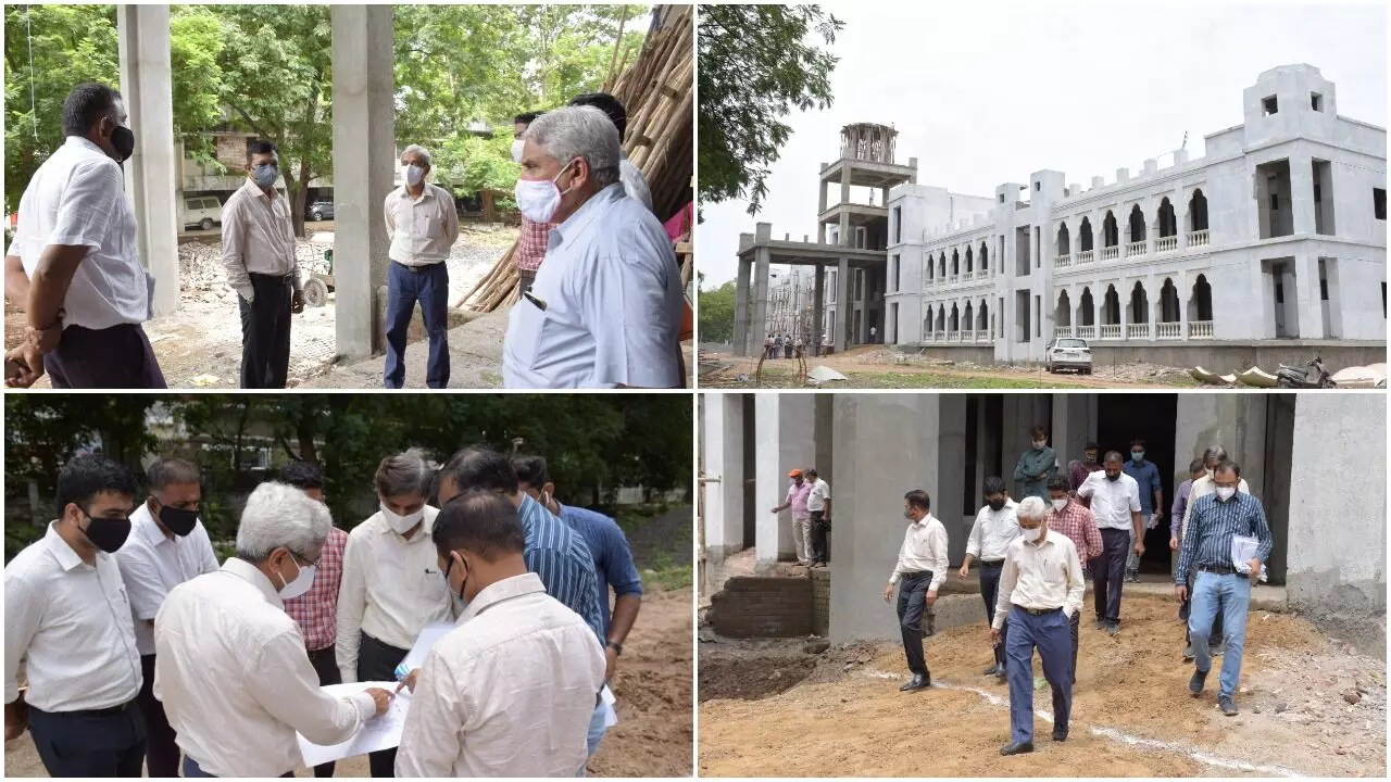 Vadodara District Collector inspected the construction work of the newly constructed Collectorate