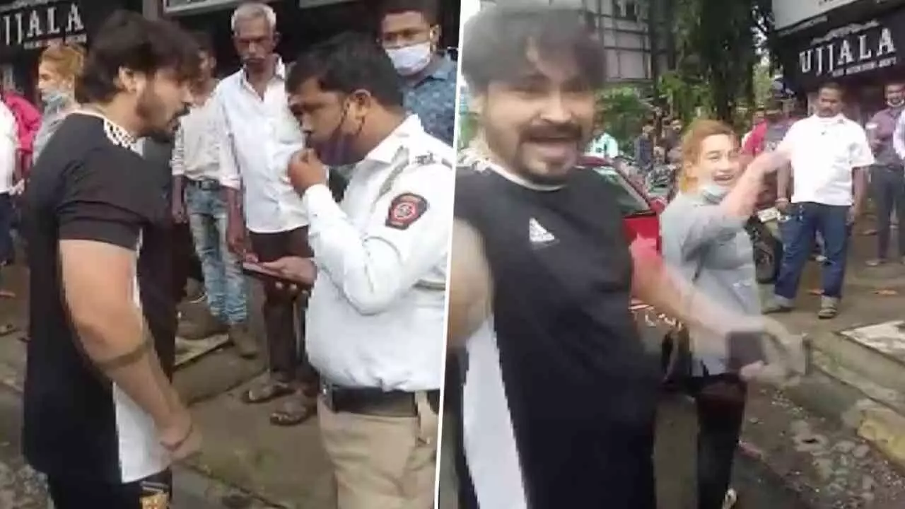 Two booked for misbehaving with traffic police personnel in Maharashtras Thane after video went viral