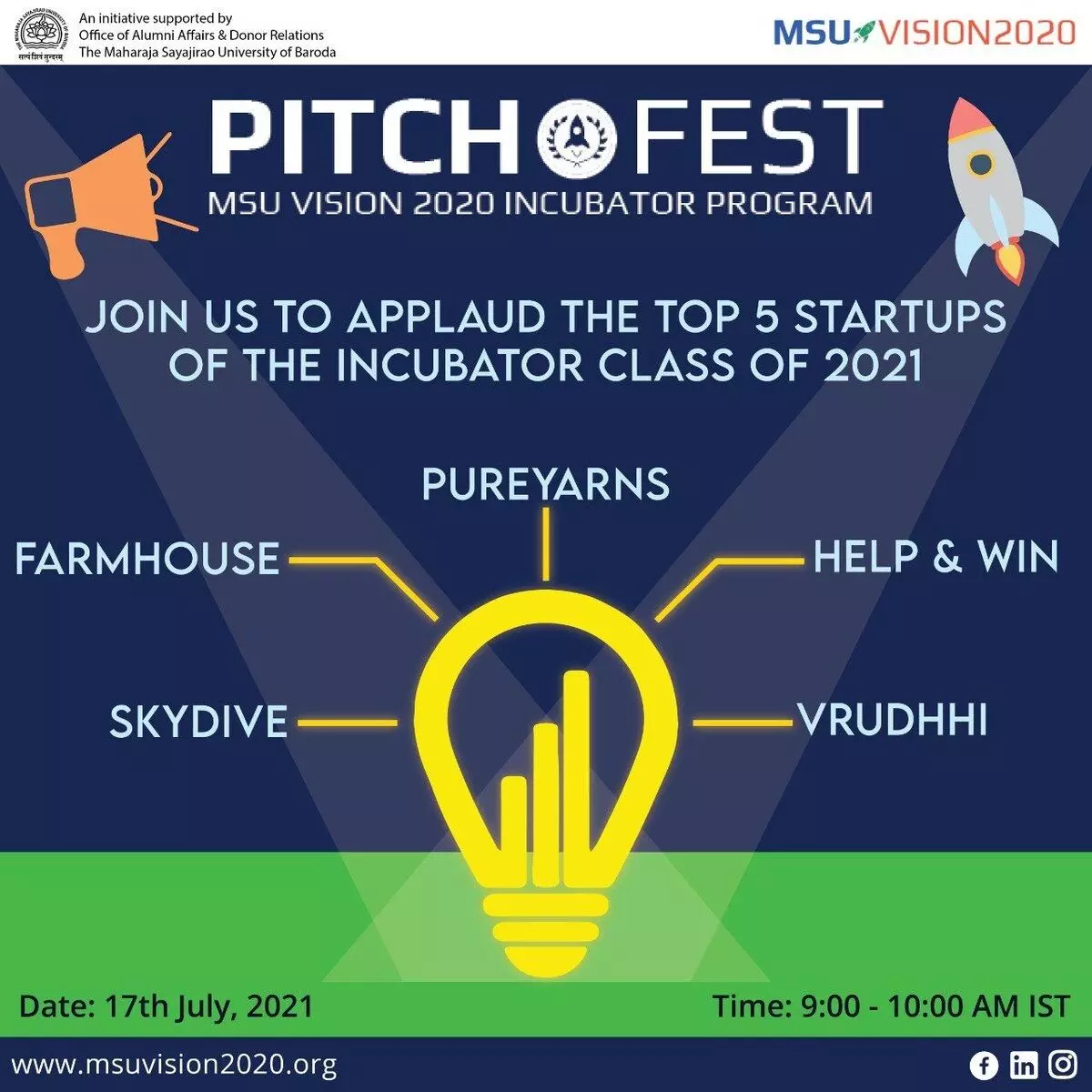 PitchFest - An MSU Vision2020 event sponsored by the Incubator initiative
