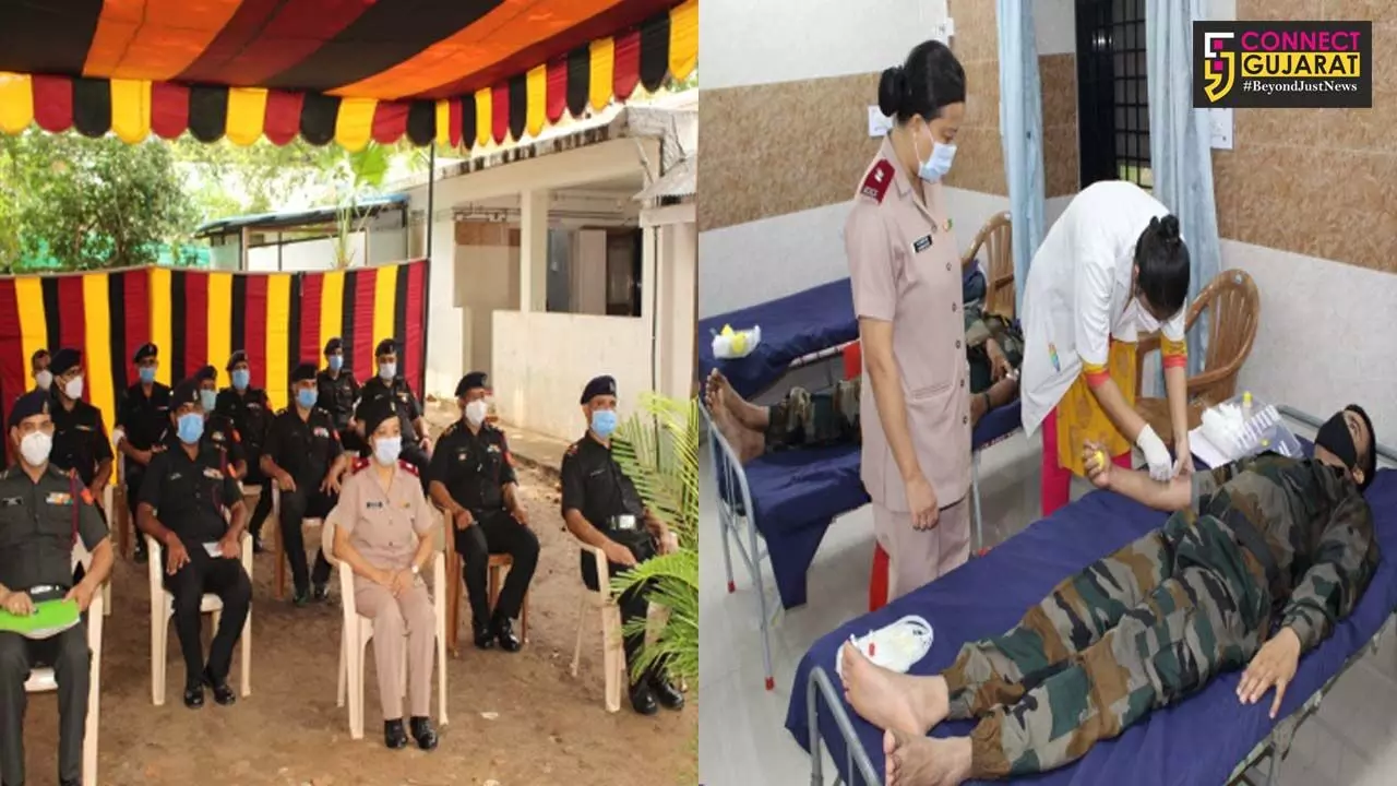 Indian Army organises blood donation camp at Vadodara Military station