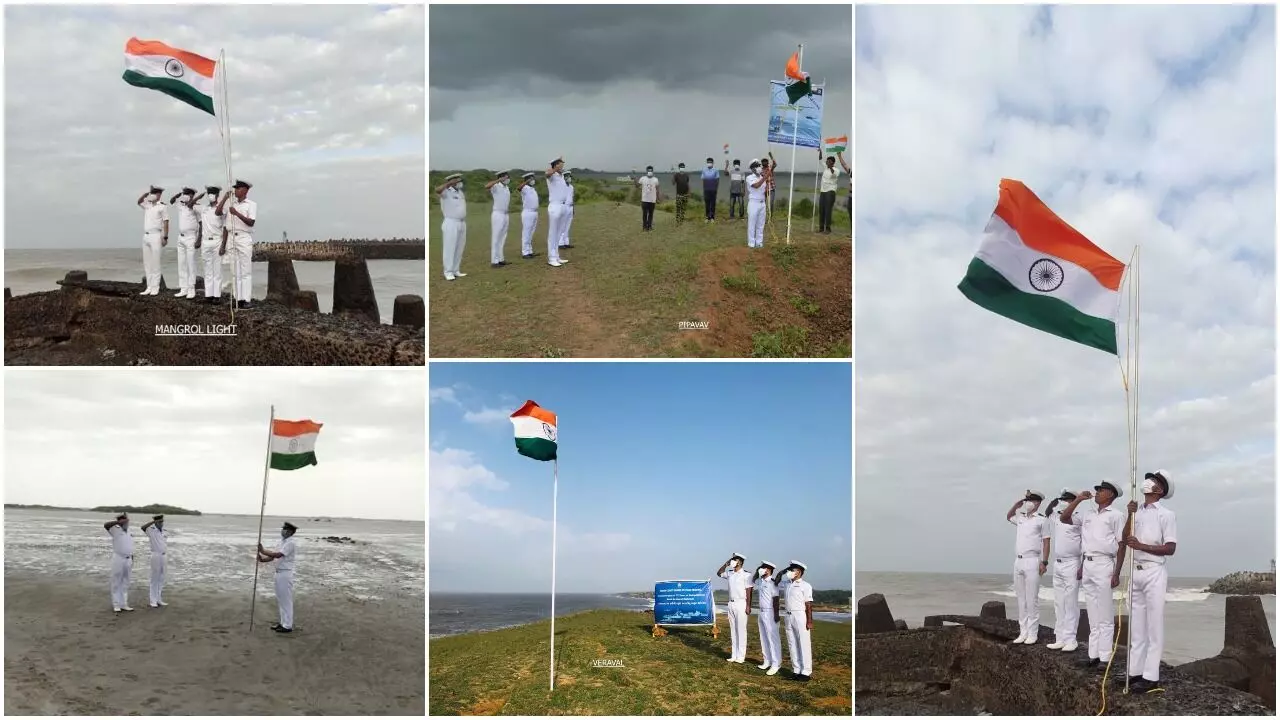 Indian Coast Guard commemorates Independence Day at remote islands