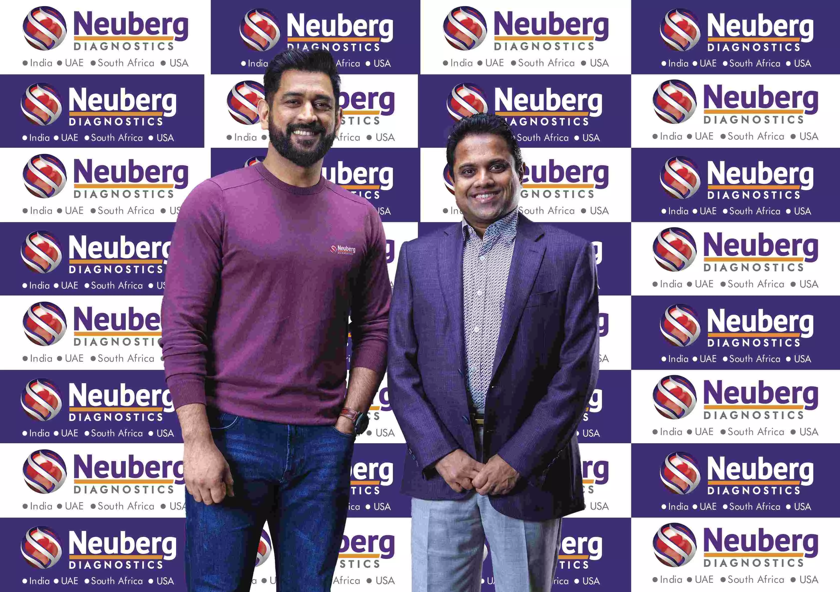 Neuberg Diagnostics, Indias fourth largest diagnostics lab chain, has partnered with MS Dhoni to send the message of health and wellness