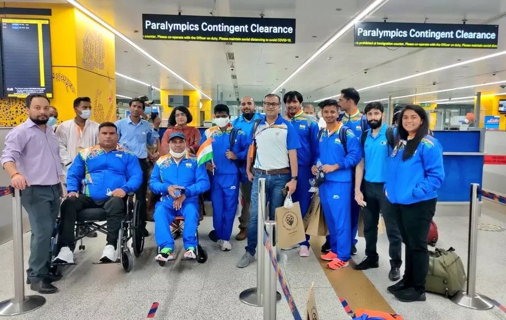 Indian contingent leaves for upcoming Tokyo Paralympics