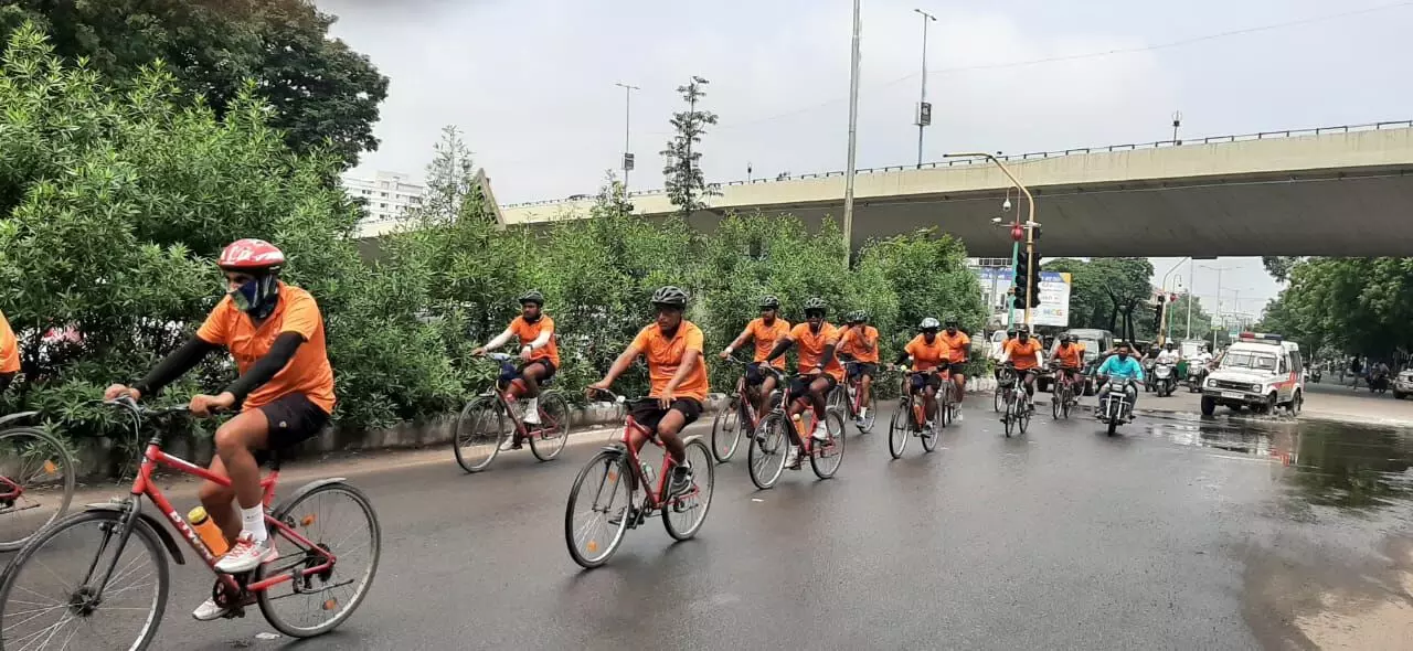 BSF cycle rally started from Jammu reached Gujarat