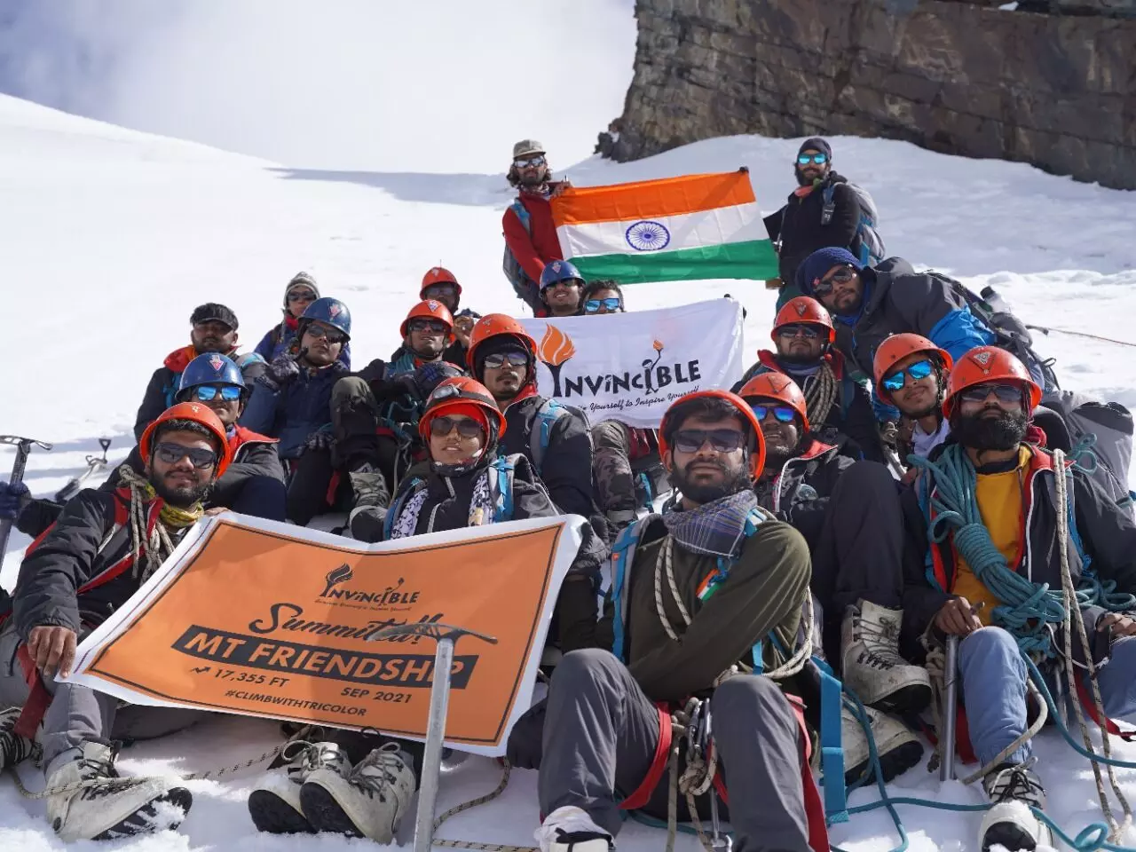 A team of 18 mountaineers, including a youth from Bharuch, climbed the 17,346-foot-high Himachal Mount Friendship Peak.