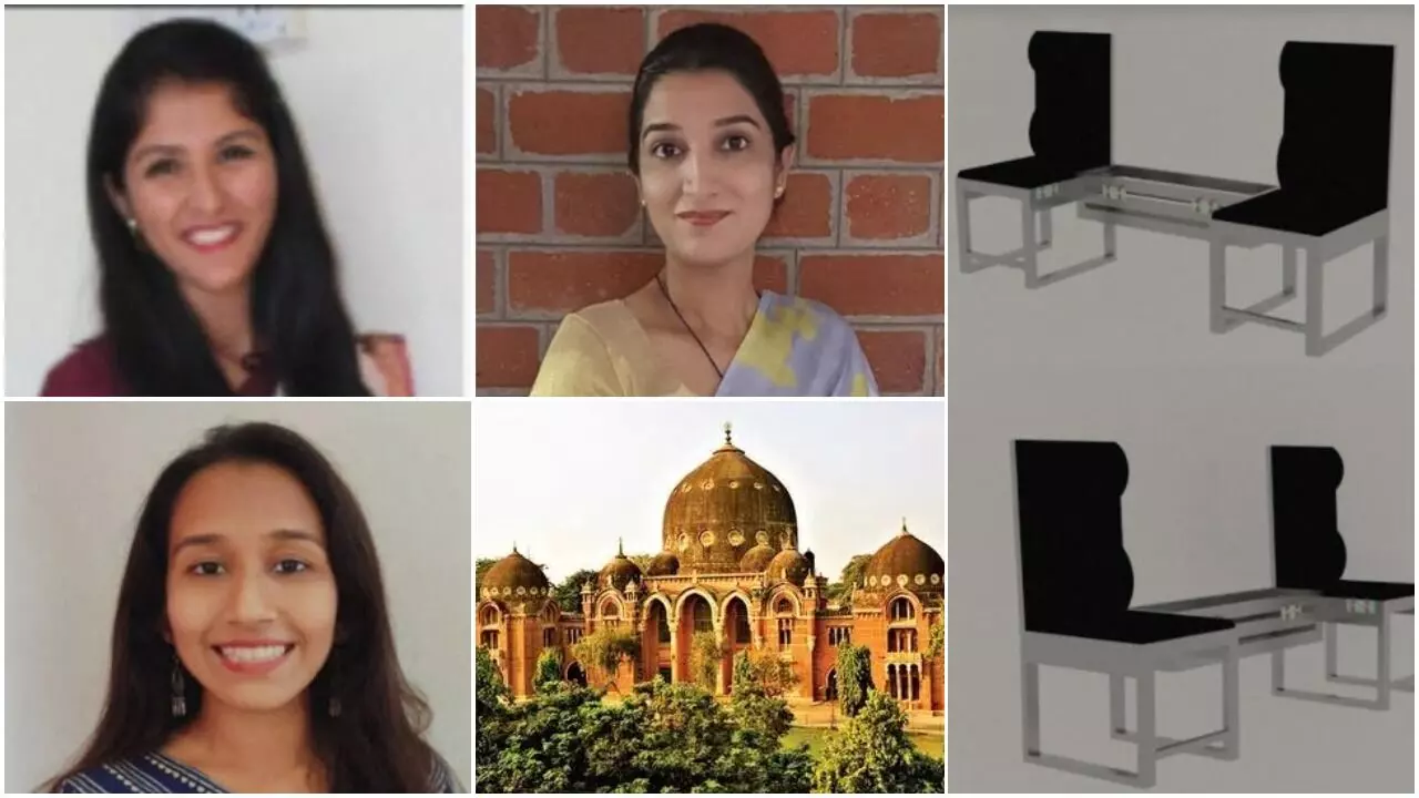 Indoor Distant Seating chairs designed by team of MSU Baroda assistant professor, teaching assistant and PhD student