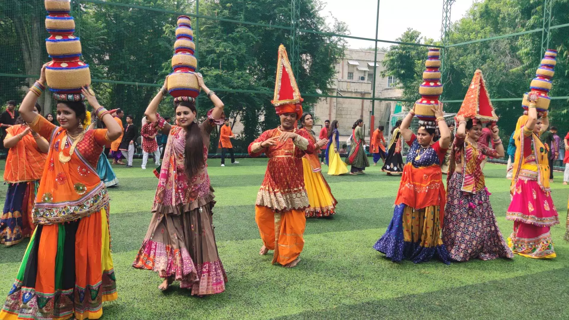Traditional garba celebration at Prince Ashokraje Gaekwad school and Devyaniraje Gaekwad school in Vadodara