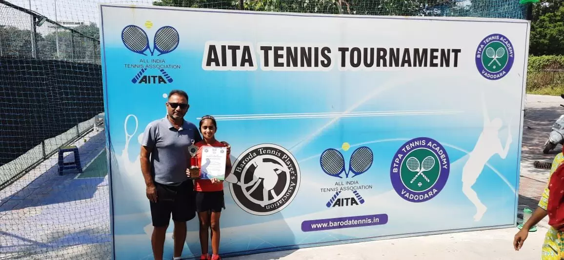 Santushti Agrawal U-12 Winner in AITA National Tennis Tournament Singles and Doubles