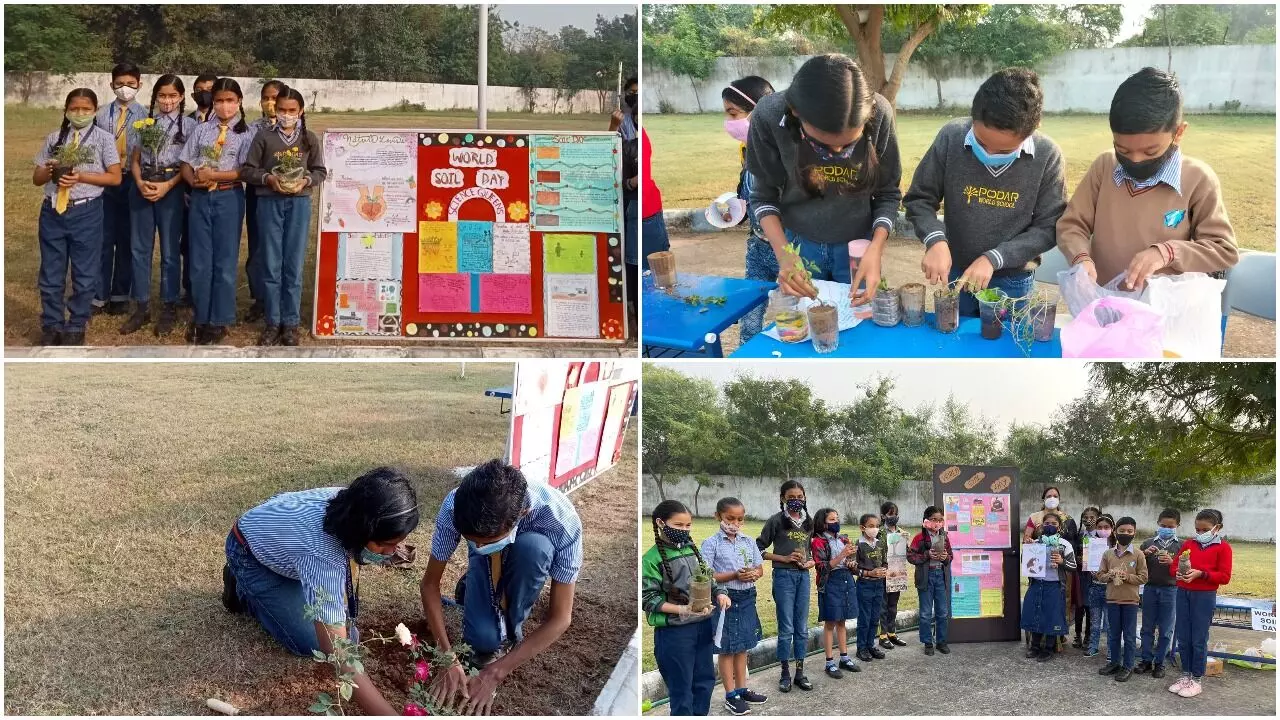 Podar World School Maneja Vadodara celebrate World Soil Day with various activities