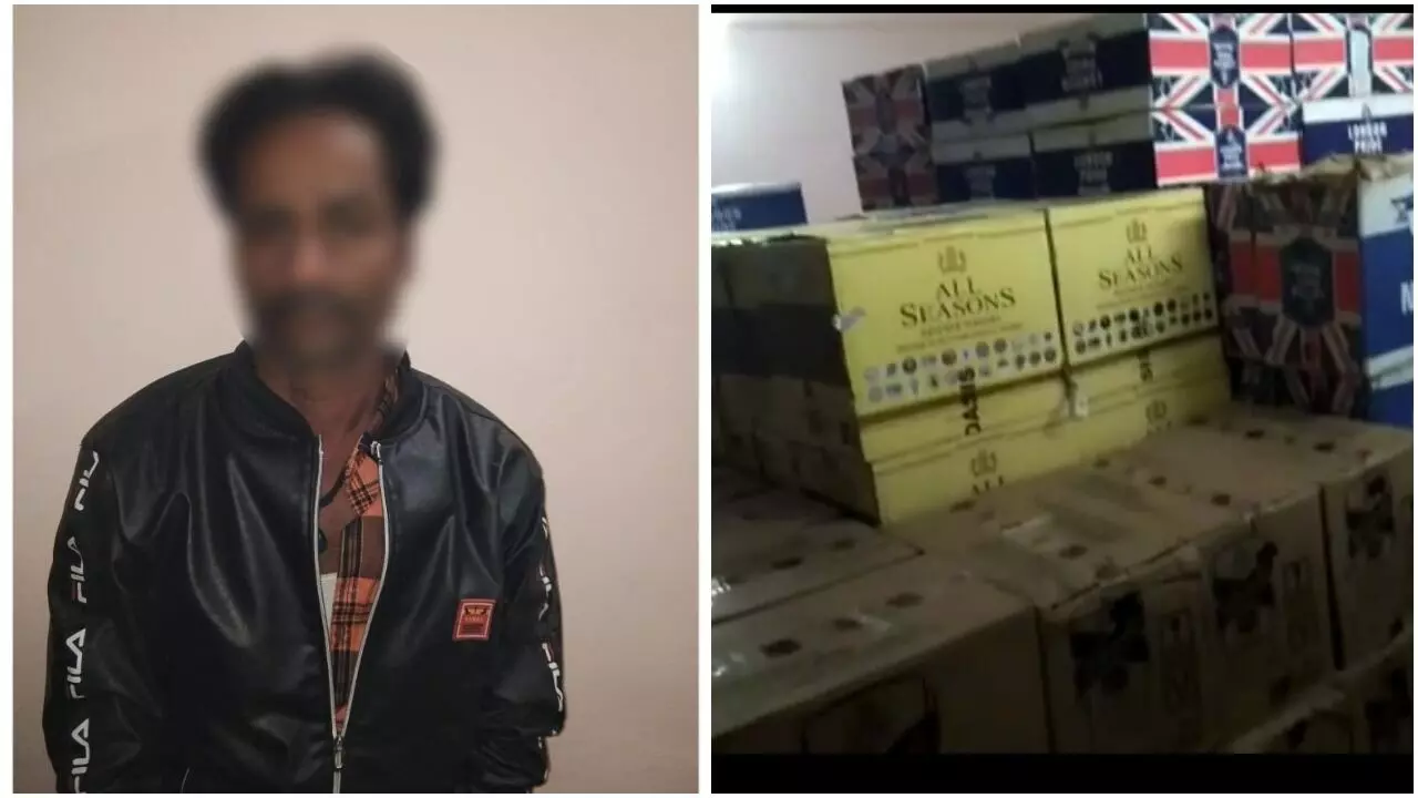 Vadodara rural local crime branch caught 14.76 lakhs IMFL ordered by notorious bootlegger of Ratanpur village in district