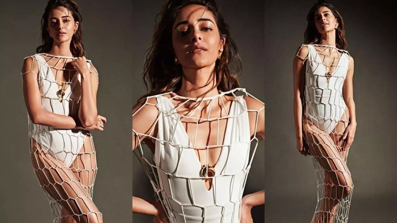 Ananya Panday poses in a white monokini with net for a bold photoshoot, trolled herself