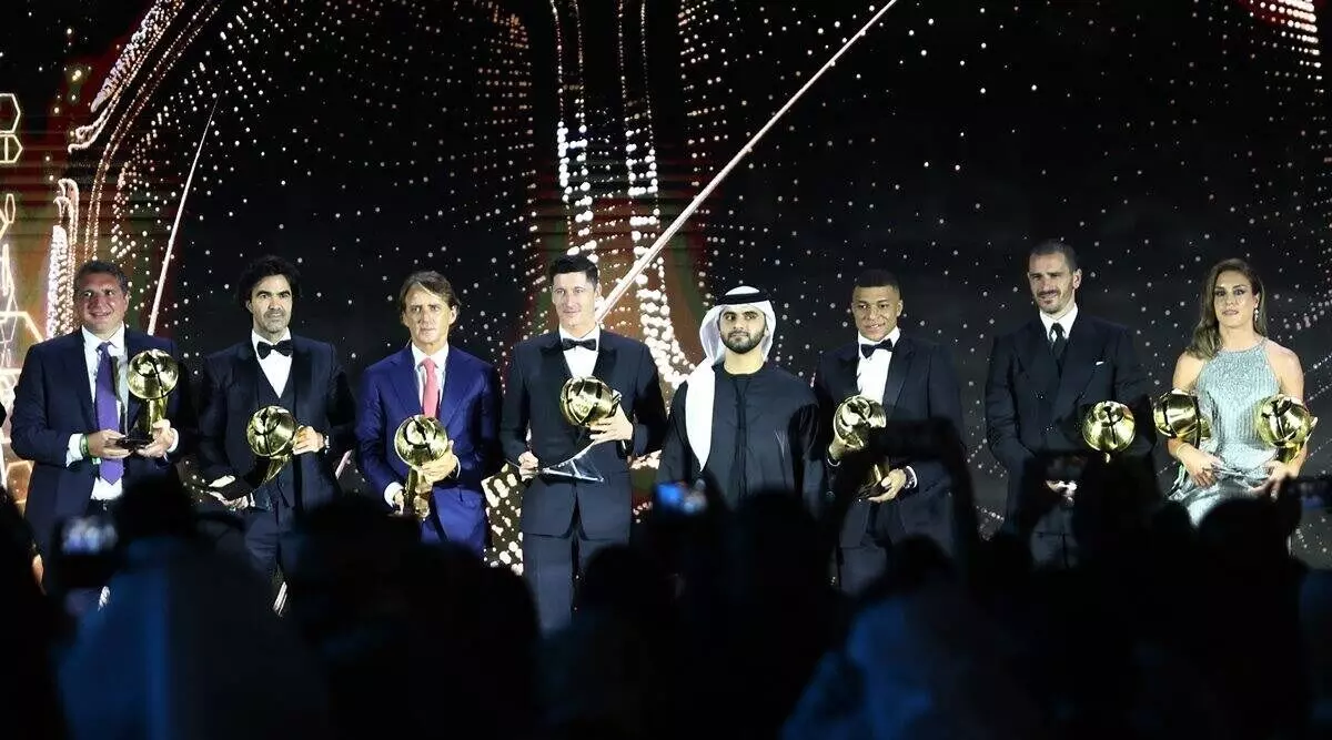 The top winners at Globe Soccer Awards are Ronaldo, Mbappe and Lewandowski