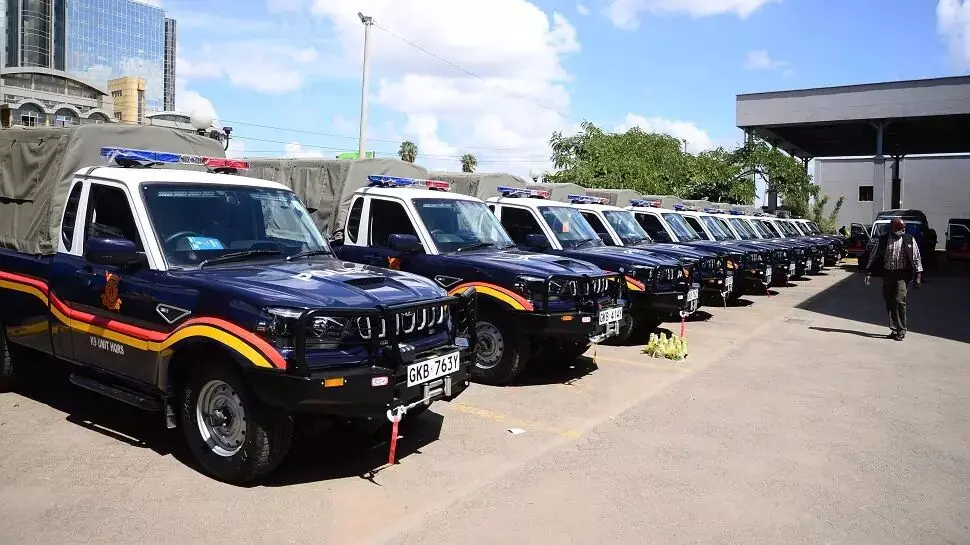 Kenya Police inducted 100 Indian made Mahindra Scorpio Getaway pick-up trucks