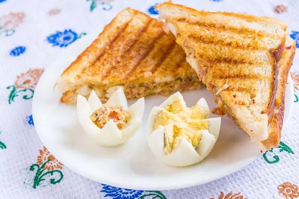 Egg mayo sandwich- surely a time saver in the busy mornings.