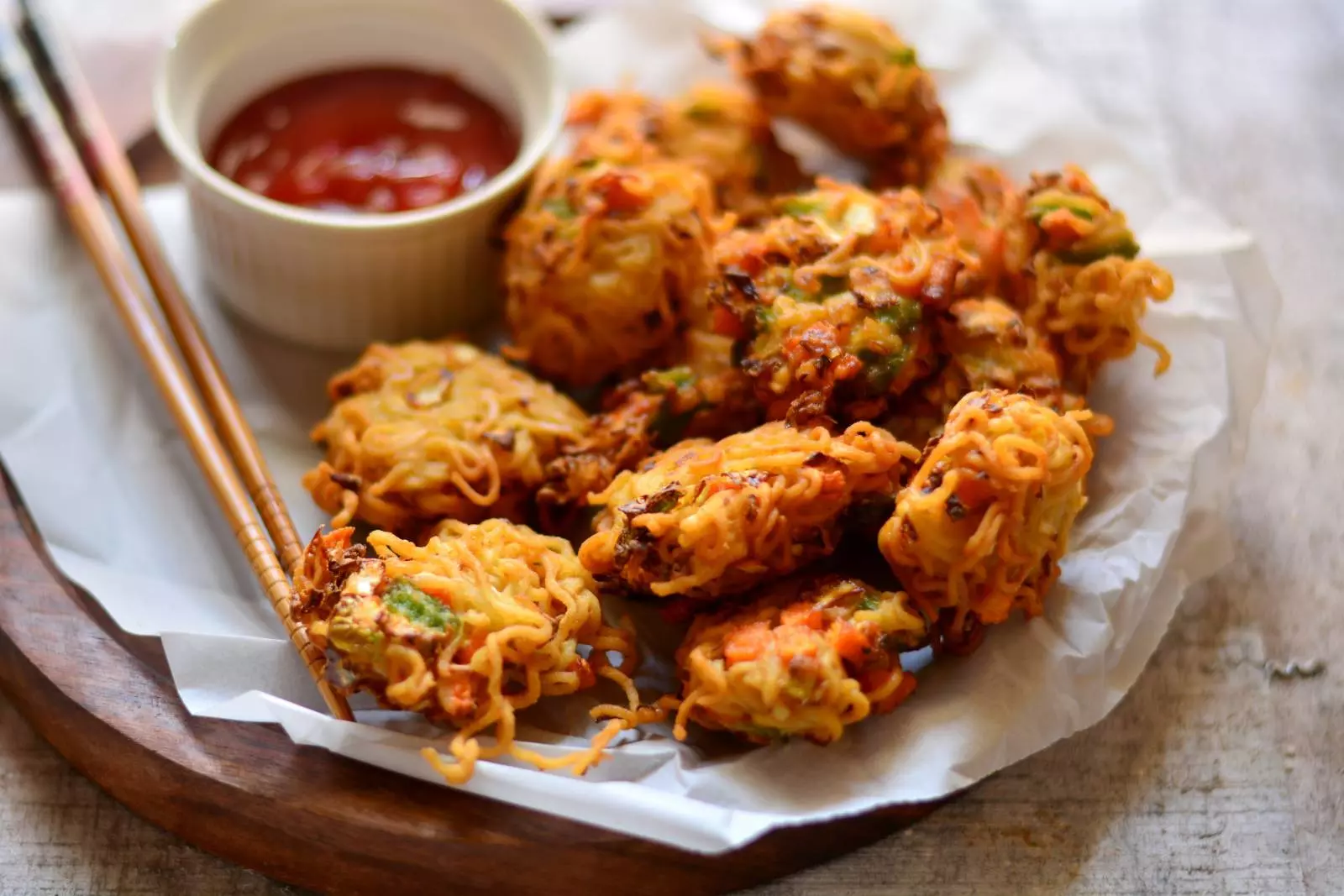 A mouth watering snack made out of our fav noodles-Maggi pakoda
