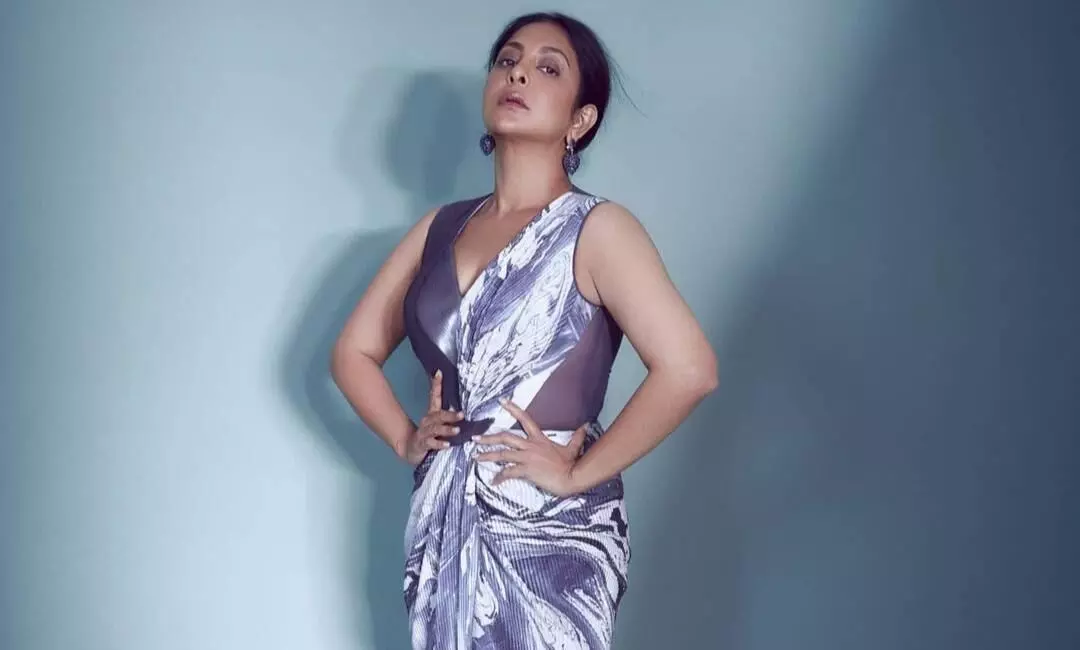 Shefali Shah in a bold strappy peplum draped gown, sets the Internet on fire