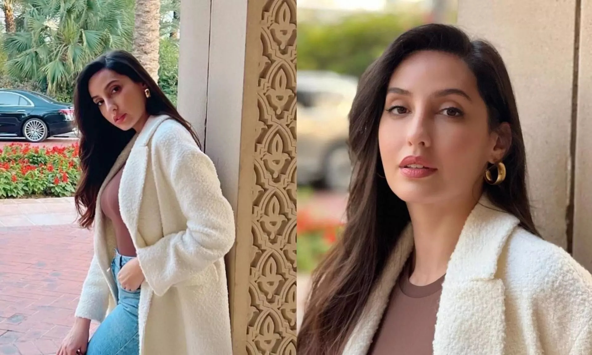 Nora Fatehi takes over Dubai in casual-chic outfit and Rs 3 lakhs bag