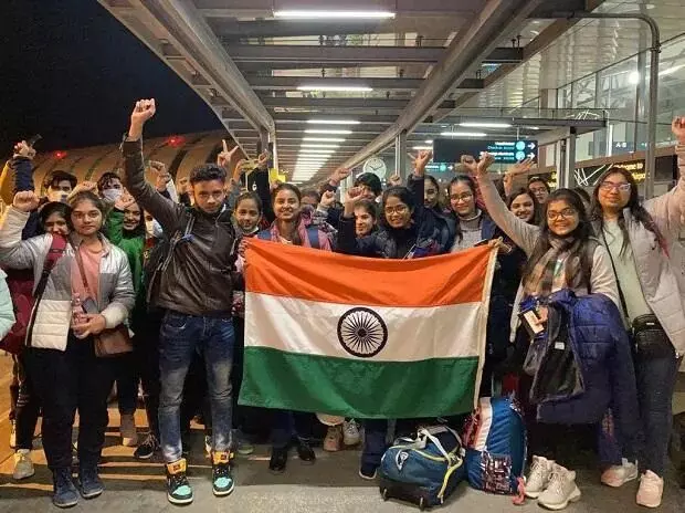 Operation Ganga: Special Flight carrying 219 Indian nationals from Bucharest landed in Delhi today