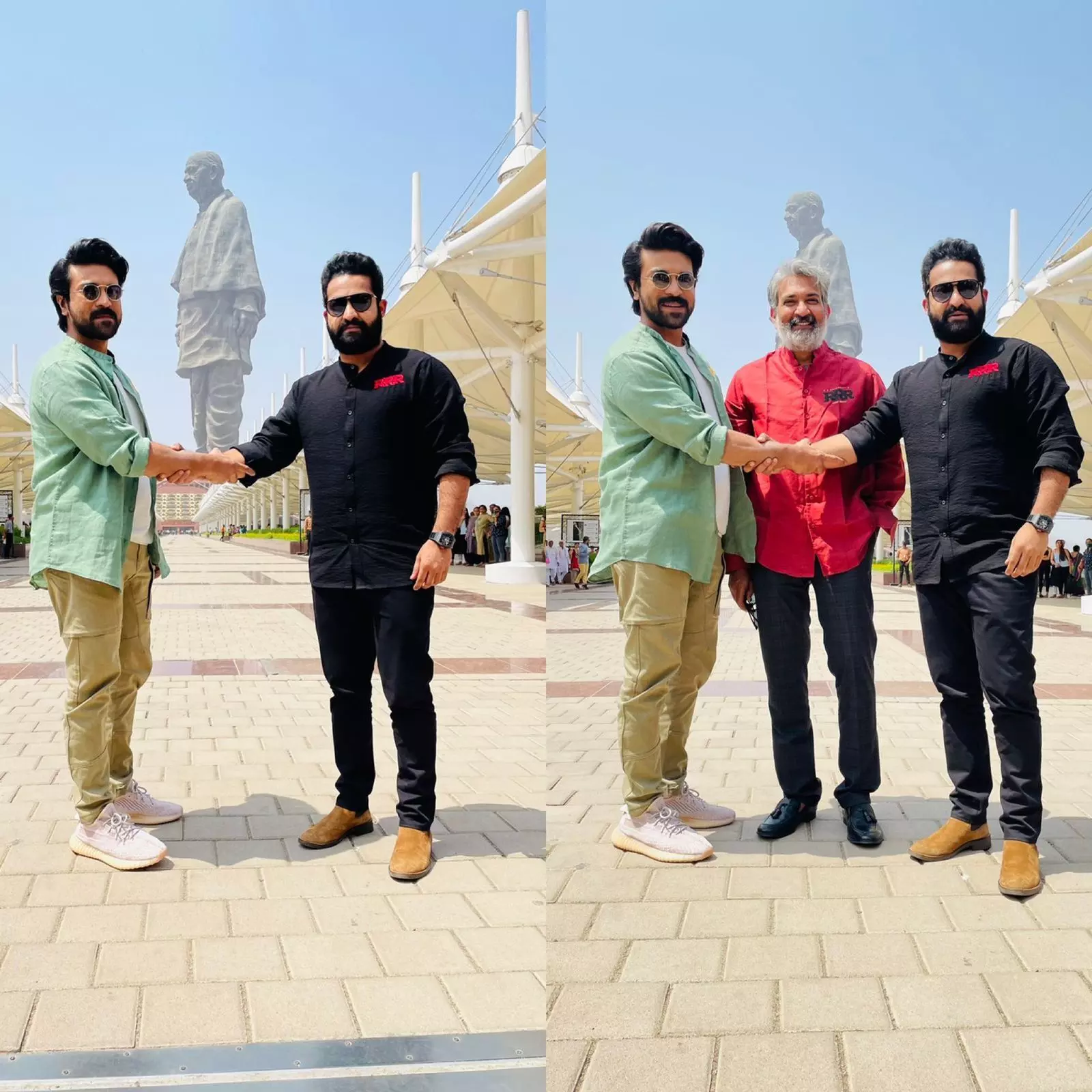 SS Rajamoulis magnum opus RRR becomes the first film to visit Statue of Unity for movie promotions!