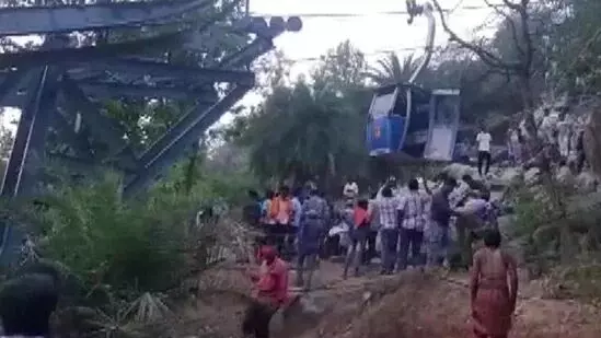 2 Dead, 46 stuck in cable car mishap in Jharkhands Deoghar