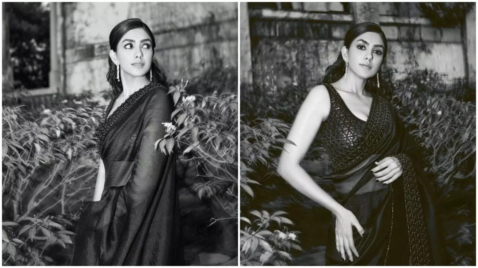 Mrunal Thakur is a Vintage Soul in Rs.82k embroidered silk saree for Jersey promotions