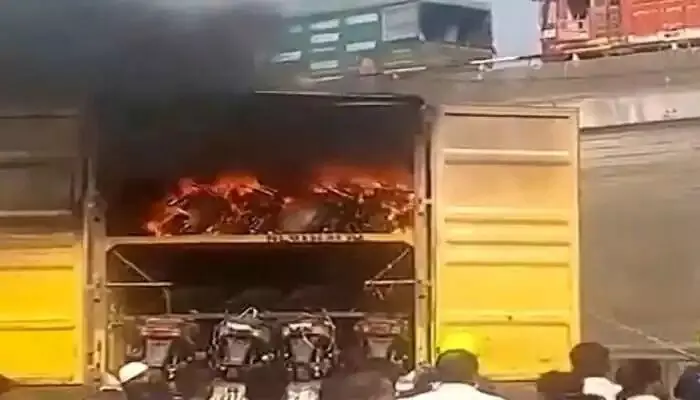 Truck-load of electric scooters catch fire, raises EV safety concerns in India