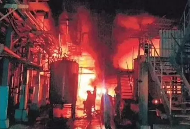 6 Killed, over 10 injured in a fire at a chemical factory in Andhra Pradesh