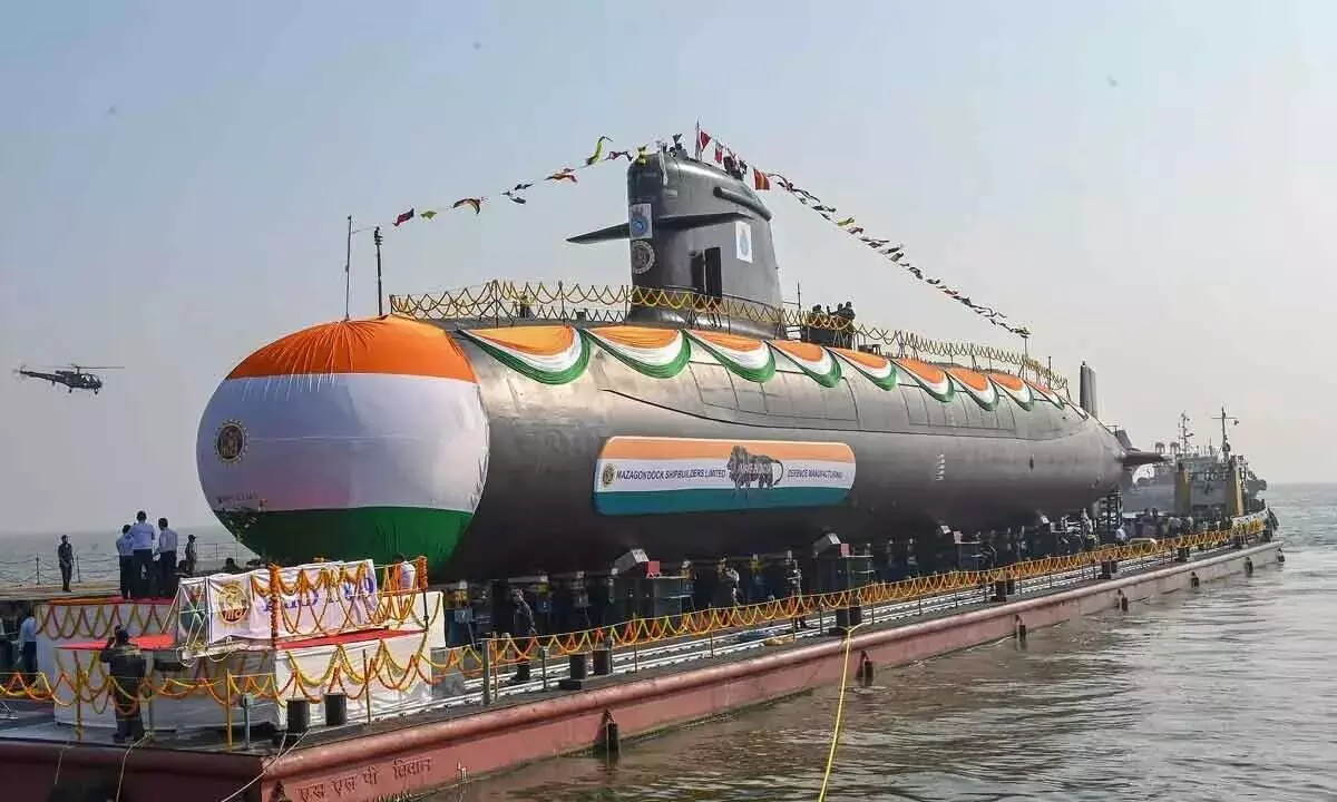 INS Vagsheer, last of six submarines under Project 75, launched