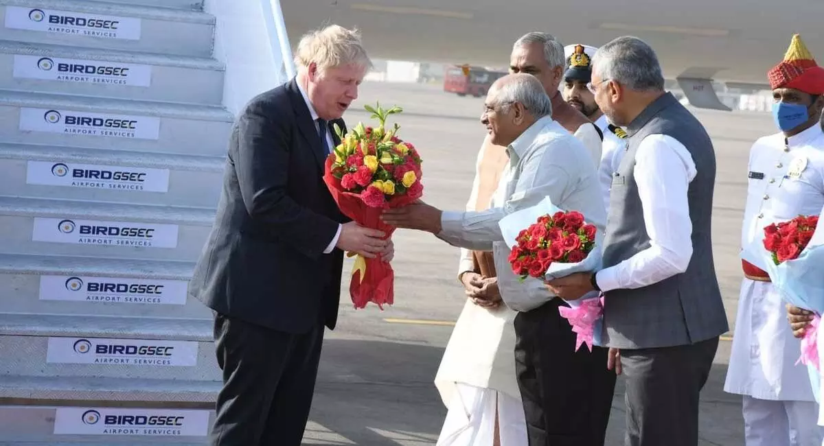 UK PM Johnson arrives in Ahmedabad for two-day India visit