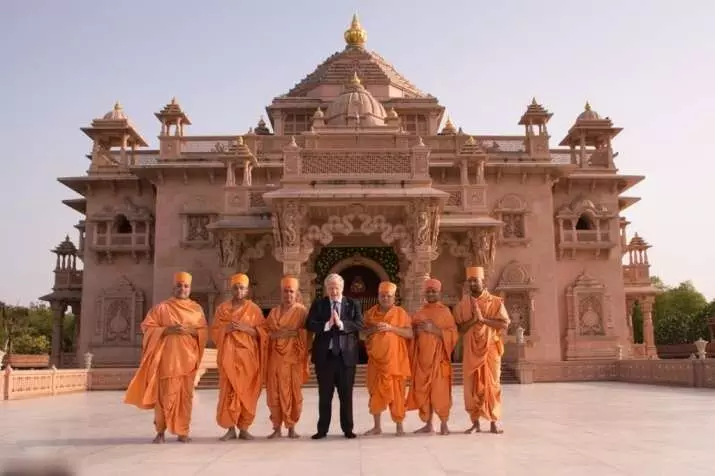 British PM Boris Johnson visited Akshardham temple in Gujarat