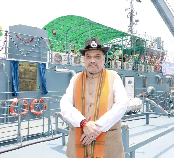 HM Amit Shah inaugurates BSFs floating border outposts at Hingalganj in West Bengal