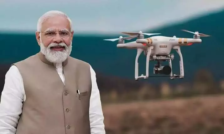 PM Modi inaugurates Indias biggest Drone Festival-Bharat Drone Mahotsav 2022  in New Delhi