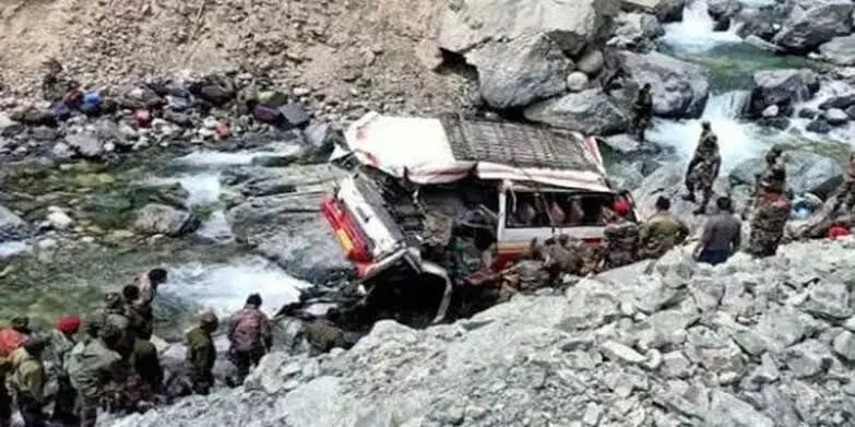 7 Army soldiers killed as their vehicle falls into Shyok river in Ladakh