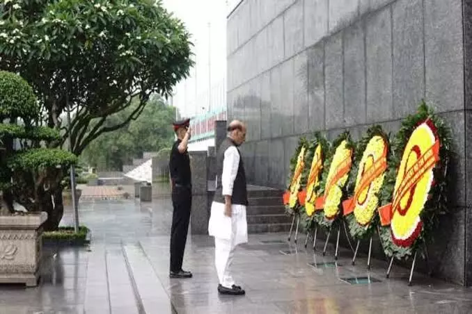 Rajnath Singh visits Vietnams Founding Father Ho Chi Minh mausoleum, pays homage