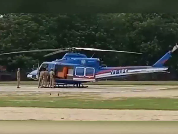 Yogi Adityanaths helicopter makes emergency lands in Varanasi after bird hit