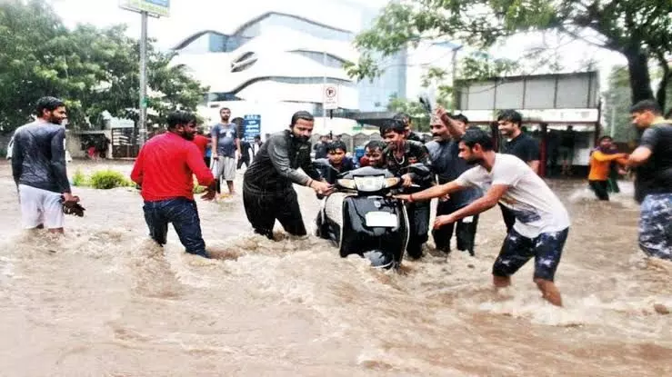 Gujarat: 11-inch rainfall leaves Borsad flooded, 2 dead