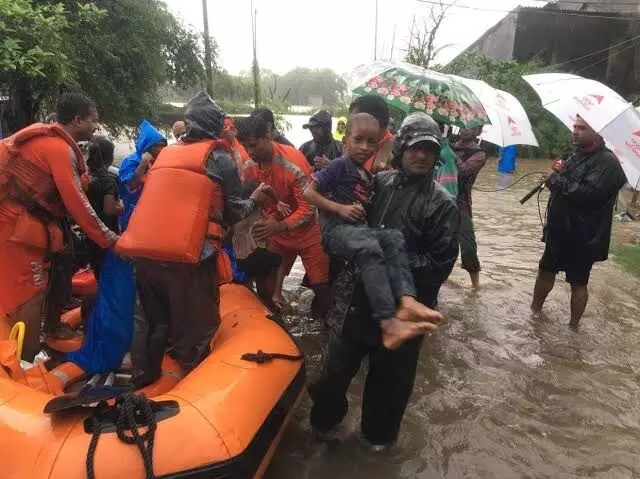 Heavy rains continue in Gujarat causing flood-like situation, over 33K people evacuated