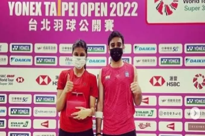 Tanisha Crasto and Ishaan Bhatnagar enters pre-quarterfinals of Taipei Open Super 300 tournament