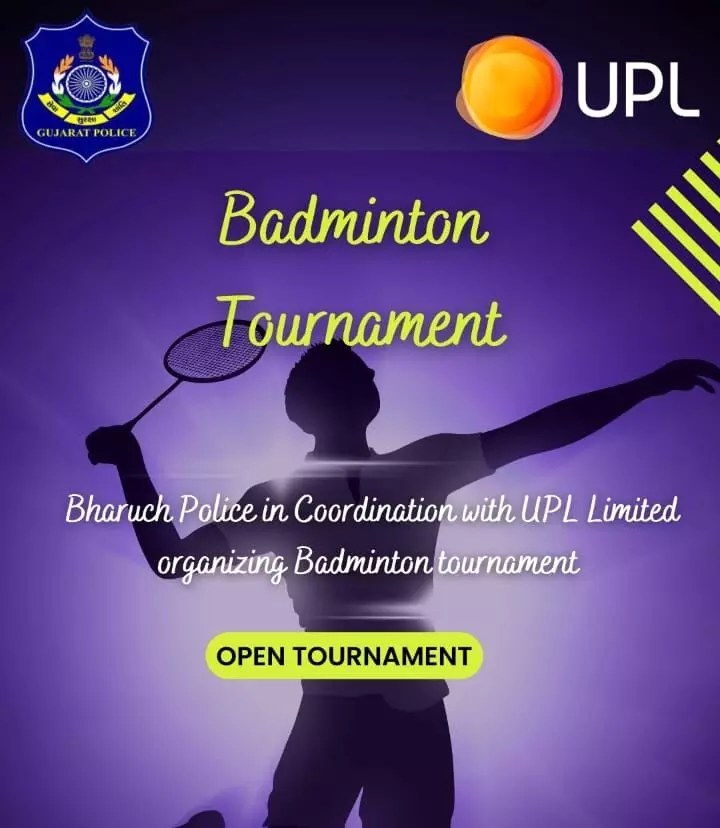 Register on this number to participate in Badminton competition that is to be organised jointly by Bharuch Police and UPL