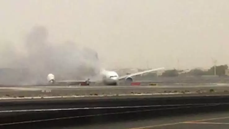 Plane hits fire truck while taking off from Perus Lima airport, bursts into flames