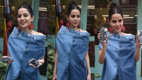 Uorfi Javed wears a denim pant as her top surprising netizens with her fashion style