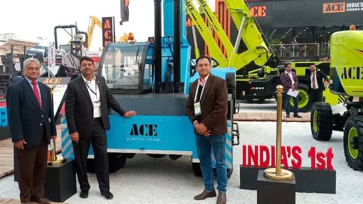 ACE launches Indias first electric crane with 180 tonnes lifting capacity