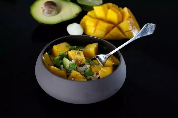 Mango Cheese and Avocado Salad Recipe: Its is a unique mix of three different flavours to take your taste buds on a flavoursome trip