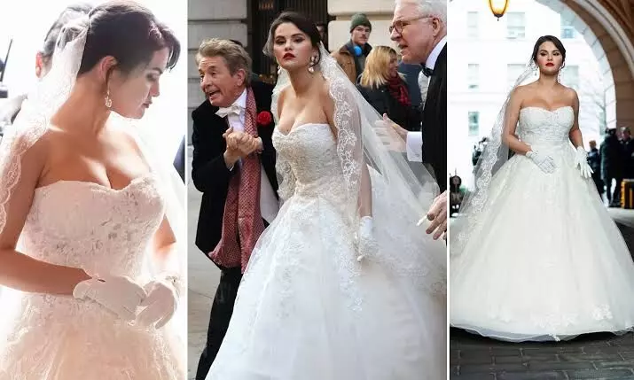 Selena Gomez looks stunning as a bride in fresh pics from Only Murders set