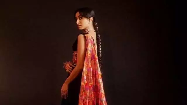 Shraddha Kapoor stuns in paithani saree gown at NMACC Day 2