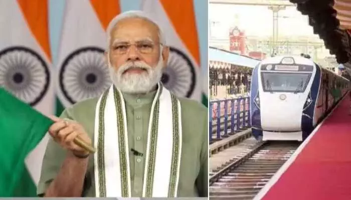 PM Narendra Modi flags off Delhi-Jaipur-Ajmer Vande Bharat Express