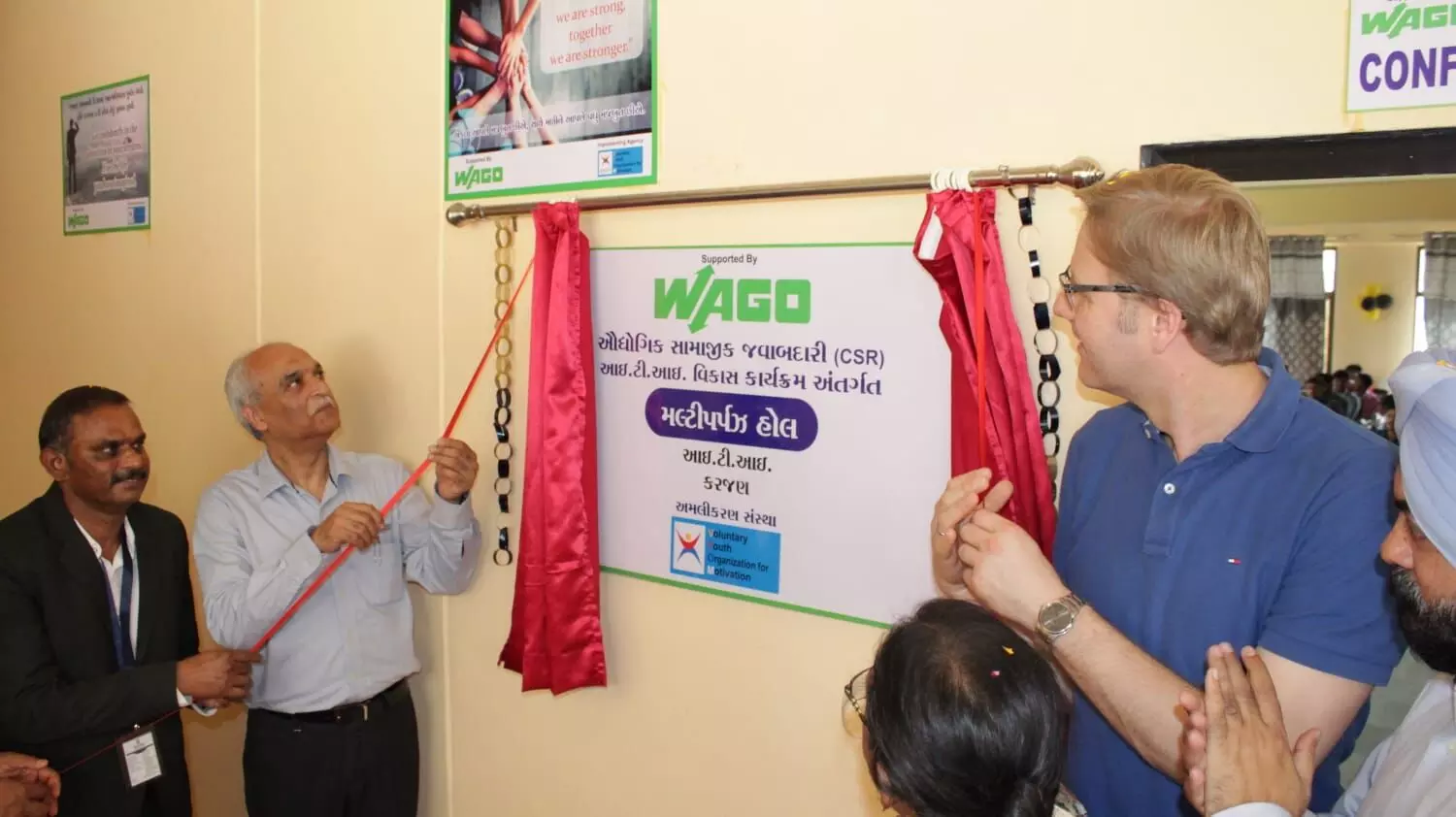 WAGO in association with VYOM, inaugurated the newly transformed Government ITI at Karjan