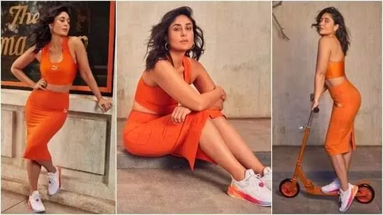 Kareena Kapoor puts glamorous twist on athleisure with tank top, bodycon skirt and white eyeliner